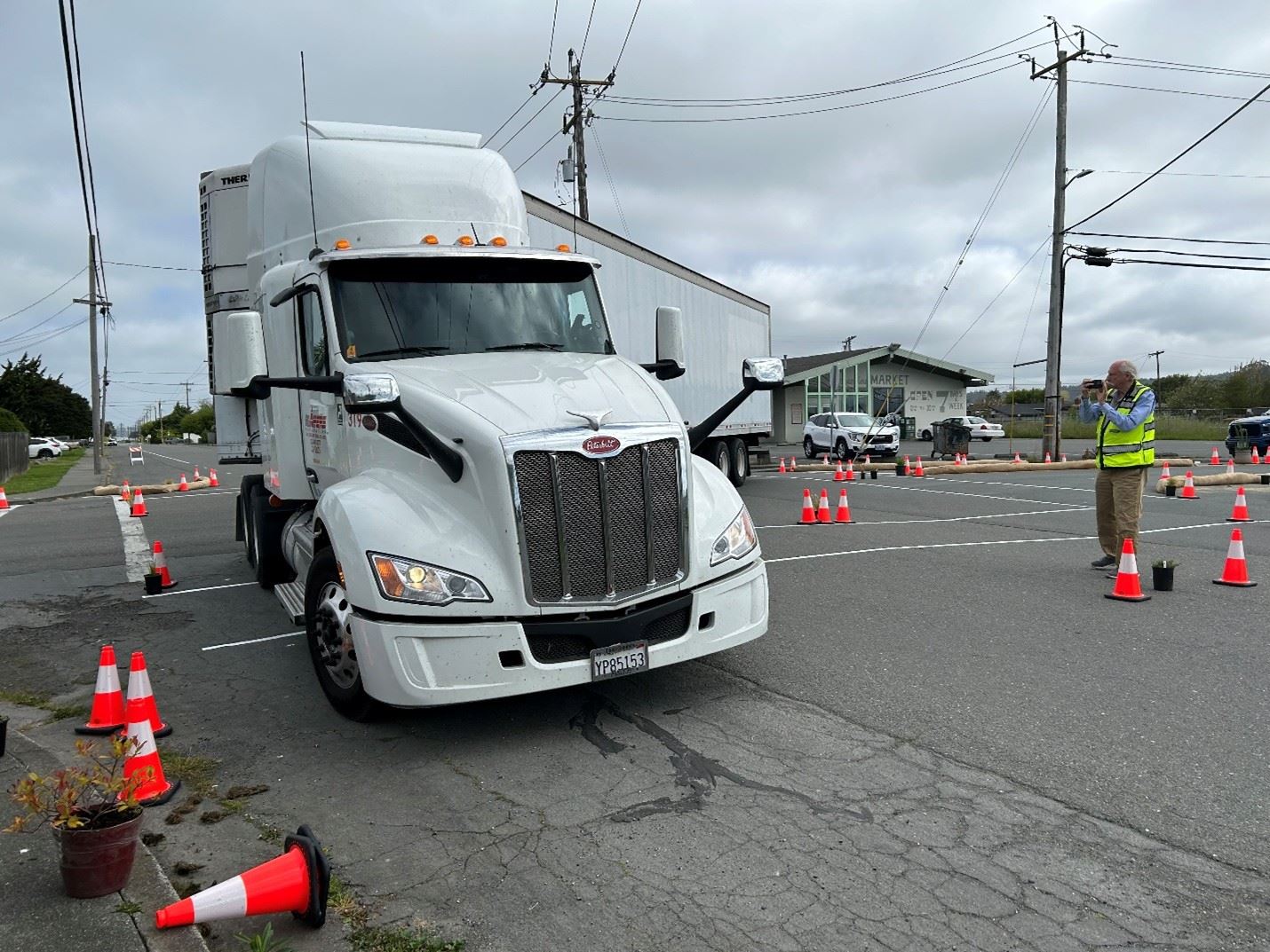 11th Street truck turn radius testing